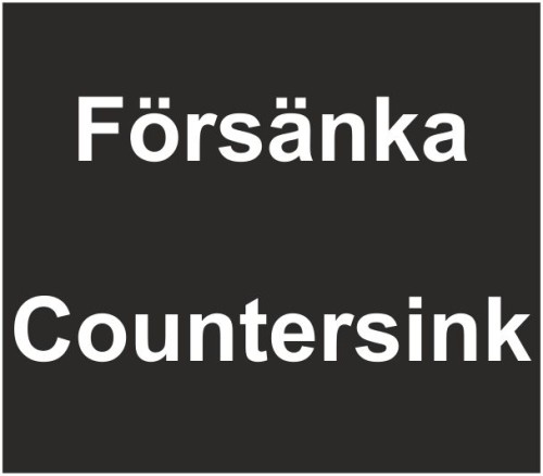 Fräsverktyg för att göra försänkningar - countersinking